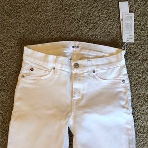 Hudson Tally White Crop Skinny Jeans